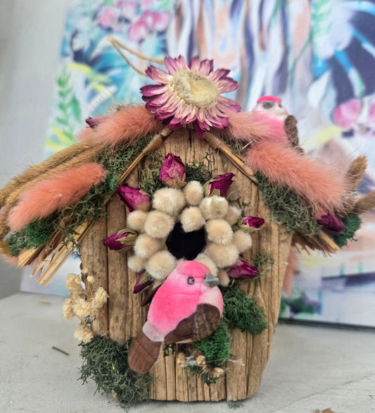 The Pink Petal Inn Mini Birdhouse