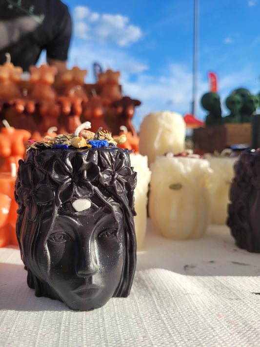 Earth Goddess Head Candle