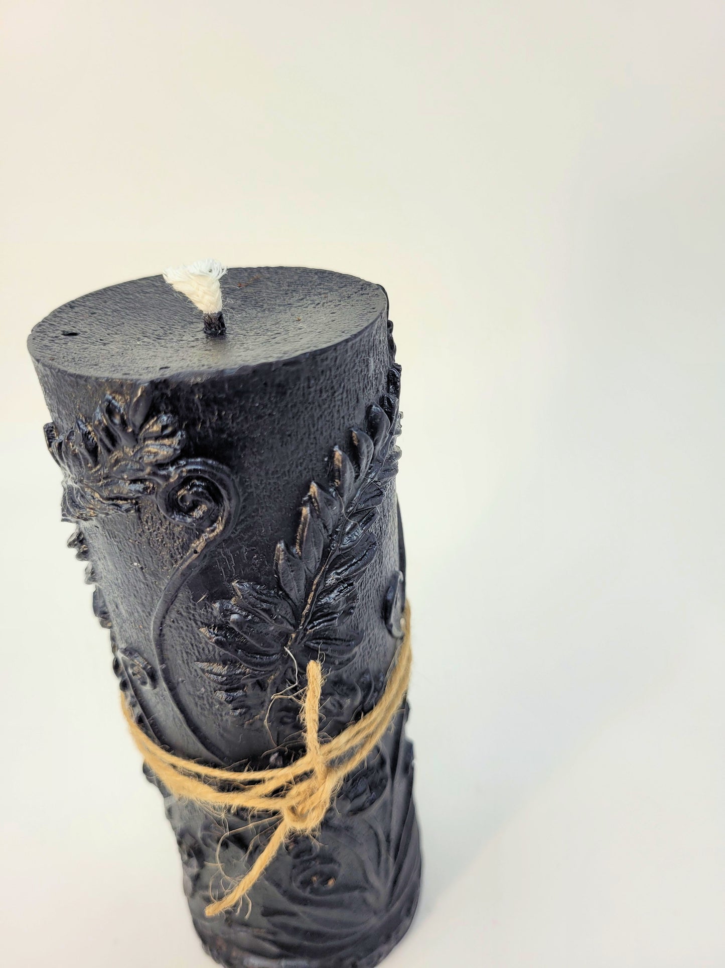 Fern Leaf Pillar Candle